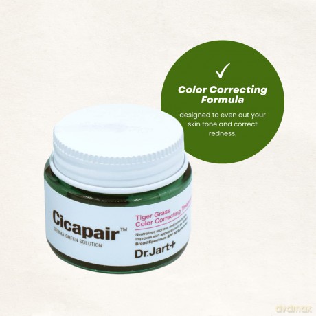 Dr. Jart+ Cicapair SPF 22 Anti-Redness Face Cream (Tiger Grass Color Correcting Treatment) - Volume: 15 ml