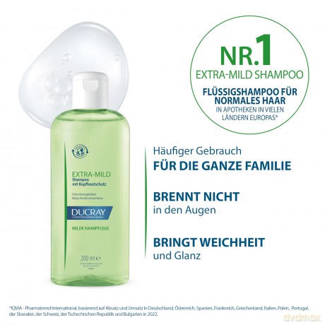 Ducray Extra-Gentle (Dermo-Protective Shampoo) for frequent hair washing - Volume: 200 ml