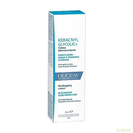 Ducray Keracnyl Glycolic+ Anti-Blackhead Cream (Unclogging Cream) 30 ml