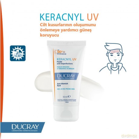 Ducray Protective fluid for problematic skin SPF 50+ Keracnyl UV (Anti-Blemish Fluid) 50 ml