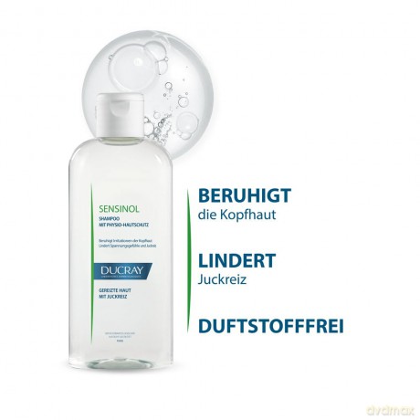 Ducray Sensinol Itchy Scalp Relief Shampoo (Treatment Shampoo) - Volume: 200 ml