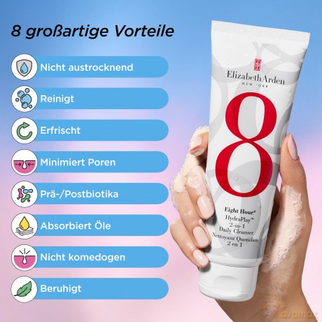 Elizabeth Arden Eight Hour HydraPlay 2-in-1 Cleansing Gel (Daily Cleanser) 125 ml