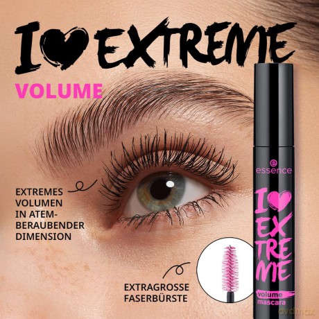 essence I love Extreme Volume Mascara (Mascara) 12 ml - Shade: Black