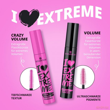 essence I love Extreme Volume Mascara (Mascara) 12 ml - Shade: Black