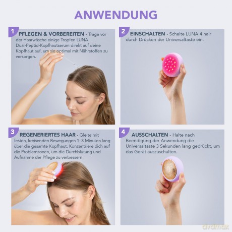 FOREO Scalp massager 2 in 1 LUNA 4 hair - Variant: Lavender