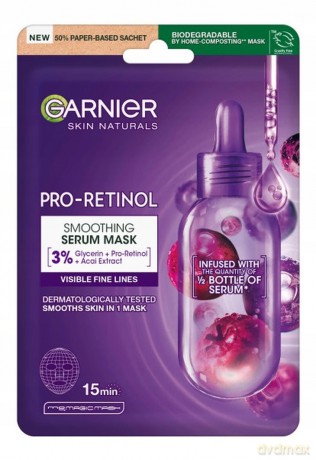 Garnier Skin Naturals Pro-Retinol Smoothing Serum Mask 22 g