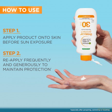 Garnier Sunscreen milk SPF 30 Ambre Solaire Hydra 24h Protect (High Protection Milk) 175 ml