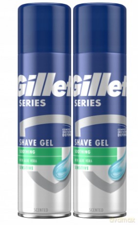 Gillette Gift set of shaving gels for sensitive skin 2 x 200 ml