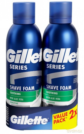 Gillette Gift set of soothing shaving foams 2 x 200 ml