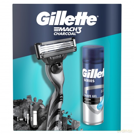 Gillette Mach3 Charcoal cosmetic set