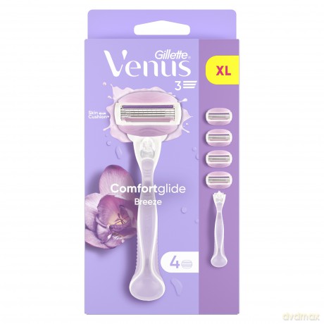 Gillette Venus Comfortglide Breeze razor + 4 heads