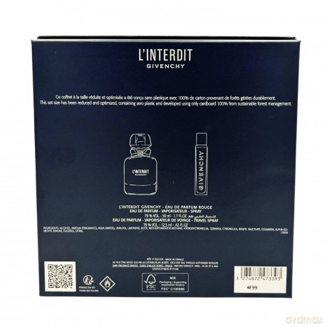 Givenchy L`Interdit Rouge - woda perfumowana 50 ml + woda perfumowana 12,5 ml