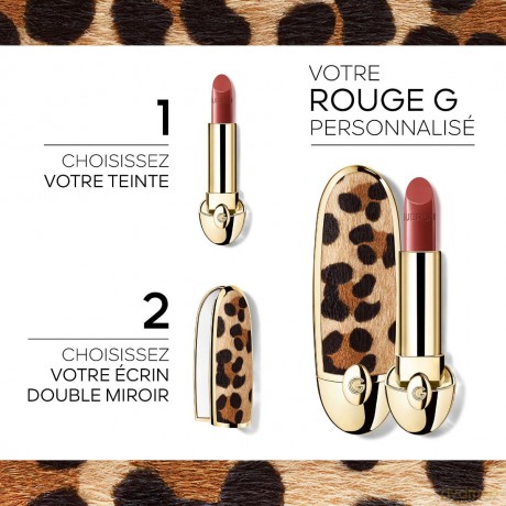 Guerlain Lipstick Case with Mirror Rouge G Le Fauve (Double Mirror Cap)