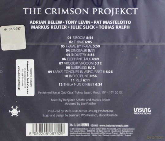 Project Crimson: Live In Tokyo [CD]