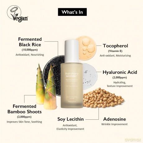 Haruharu Wonder Black Rice Hyaluronic Anti-Wrinkle Serum (Anti-Wrinkle Serum) 50 ml