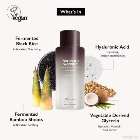 Haruharu Wonder Black Rice Hyaluronic Hydrating Toner (Toner) 150 ml