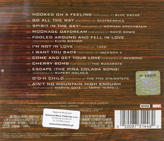 Guardians Of The Galaxy soundtrack (Strażnicy Galaktyki) [CD]