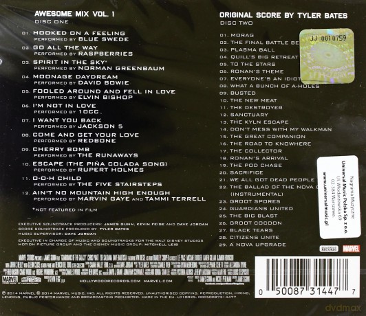 Guardians Of The Galaxy soundtrack (Strażnicy Galaktyki) [2CD]