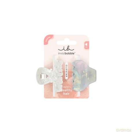 Invisibobble Hair clip Clipstar Pearly Frost M 2 pcs