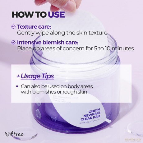Isntree Onion Newpair Cleansing Facial Pads (Clear Pad) 60 pcs