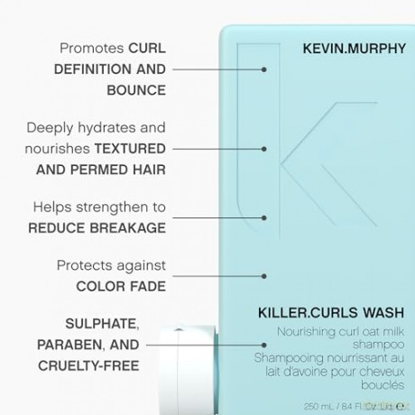 Kevin Murphy Nourishing Curl Oat Milk Shampoo Killer.Curls Wash (Nourishing Curl Oat Milk Shampoo) - Volume: 250 ml