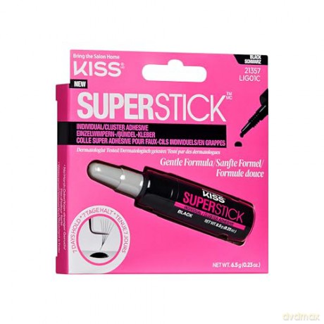 KISS Eyelash Glue Super Stick Individual (Lash Cluster Adhesive) 6.5 g Black