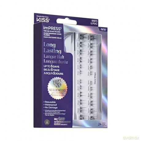 KISS ImPRESS (Press on LongLasting) False Eyelashes 01