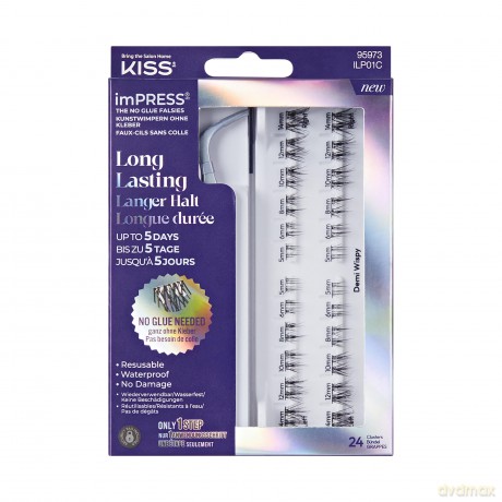 KISS ImPRESS (Press on LongLasting) False Eyelashes 01