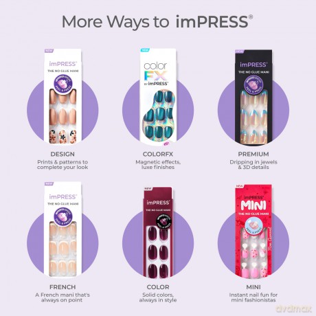 KISS Self-adhesive nails imPRESS Color FX (Fly Up) 30 pcs