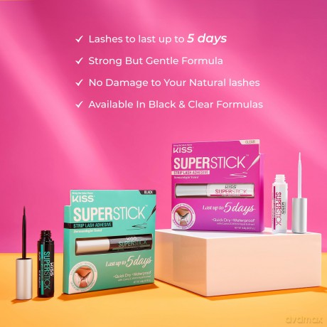 KISS Super Stick 5-Day Extended Wear (Strip Lash Adhesive) 4.8g Clear