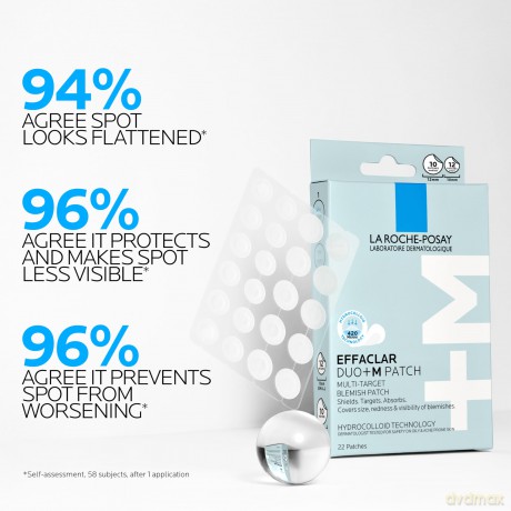 La Roche Posay Hydrocolloid patches for skin imperfections Effaclar Duo+M (Multi-Action Imperfection Patch) 22 pcs