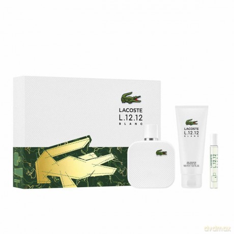 Lacoste Eau De L.12.12 Blanc - woda toaletowa 100 ml + sprchový gel 100 ml + woda toaletowa 7,5 ml