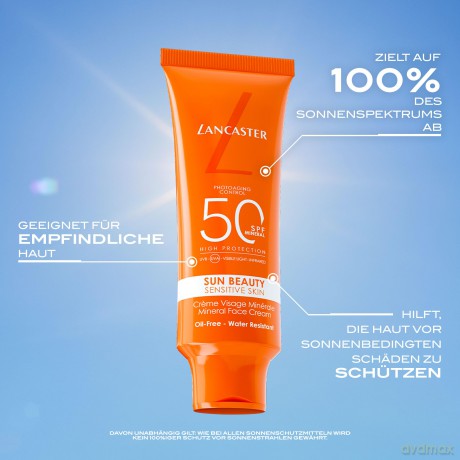 Lancaster Mineral sunscreen Sun Beauty Sensitive Skin SPF 50 (Mineral Face Cream) 50 ml