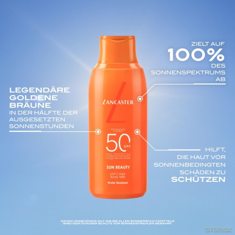 Lancaster Sun Beauty Sunscreen Lotion SPF 50 (Body Milk) - Volume: 100 ml