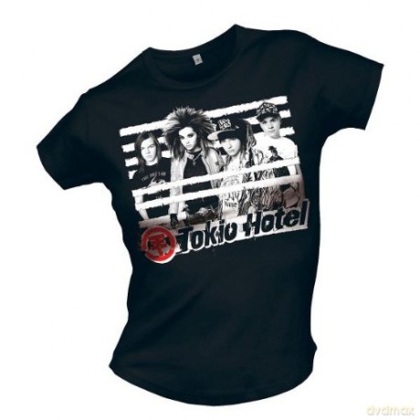 Tokio Hotel: White Stripes Design S Skinny [T-Shirt]