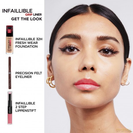 L'Oréal Paris Eye Liner Infaillible Grip 27H Precision Felt (Eye Liner) 1 ml - Shade: Brown