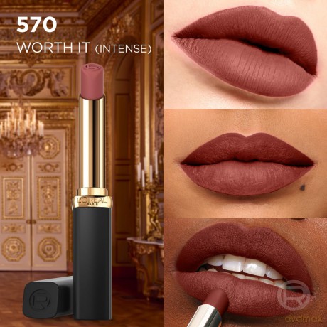 L'Oréal Paris Long-lasting matte lipstick (Color Riche Intense Volume Matte Slim Lips tick) 1.8 g - Shade: 570 Wort It Intense