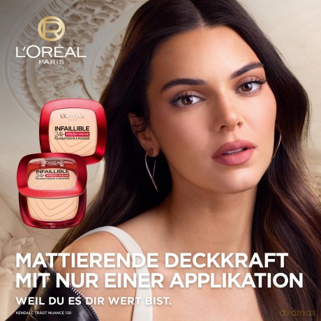 L'Oréal Paris Make-up in Infaillible 24H Fresh Wear (Foundation in a Powder) 9 g - Shade: 130 True Story