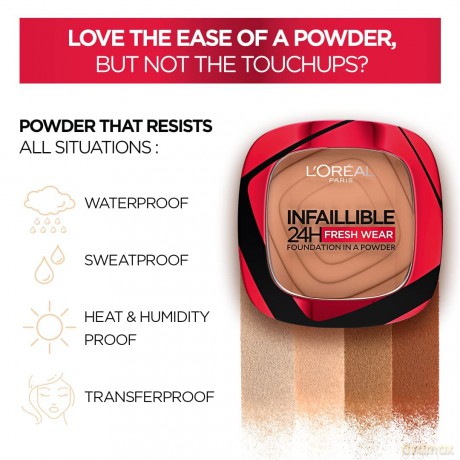 L'Oréal Paris Make-up in Infaillible 24H Fresh Wear (Foundation in a Powder) 9 g - Shade: 200 Golden Sand