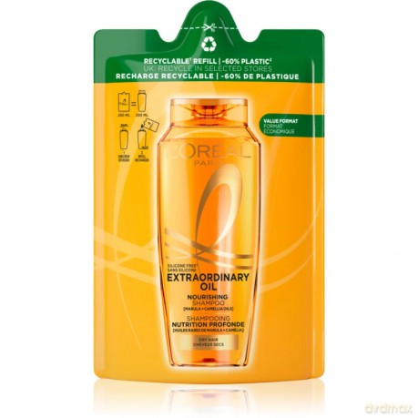 L'Oréal Paris nourishing shampoo Elseve(Extraordinary Oil Shampoo) - Volume: 250 ml - náhradní náplň