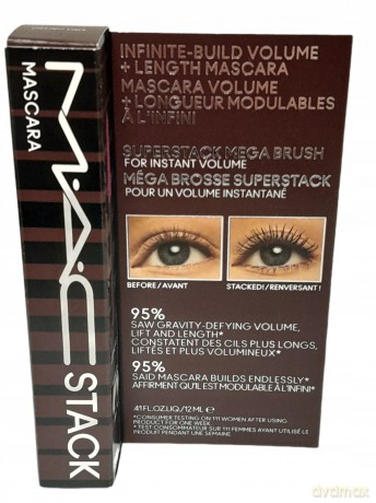 MAC Cosmetics Voluminous and lengthening mascara for long eyelashes Mega (Macstack Mascara) 12 ml - Shade: Brown