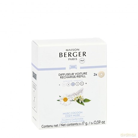Maison Berger Paris Cozy Musk Car Diffuser Recharge/Refill 2 pcs