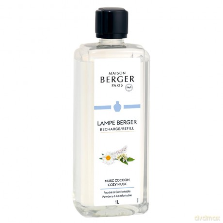 Maison Berger Paris Cozy Musk catalytic lamp refill (Lampe Recharge/Refill) - Volume: 1000 ml