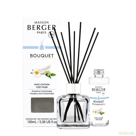 Maison Berger Paris Gift set aroma diffuser Cube + refill Cozy Musk 100 ml