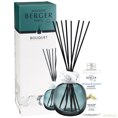Maison Berger Paris Gift set aroma diffuser Mineral Blue + Pure White Tea refill 180 ml