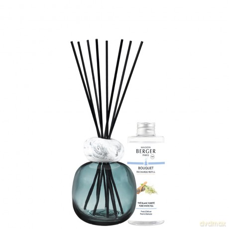 Maison Berger Paris Gift set aroma diffuser Mineral Blue + Pure White Tea refill 180 ml