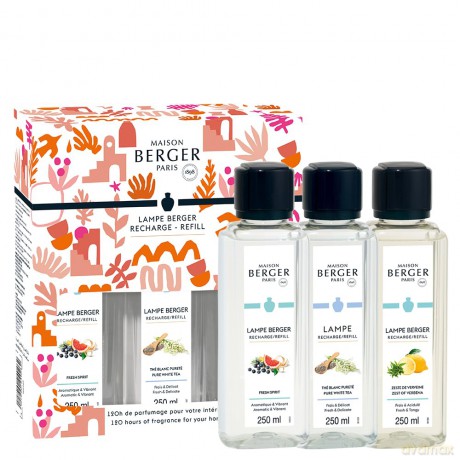 Maison Berger Paris Gift set of refills for the Estival Triopak catalytic lamp 3 x 250 ml