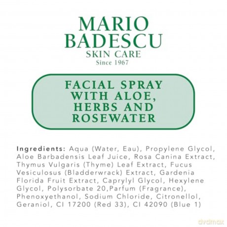 Mario Badescu Facial Spray with Aloe, Herbs and Rosewater - Volume: 118 ml