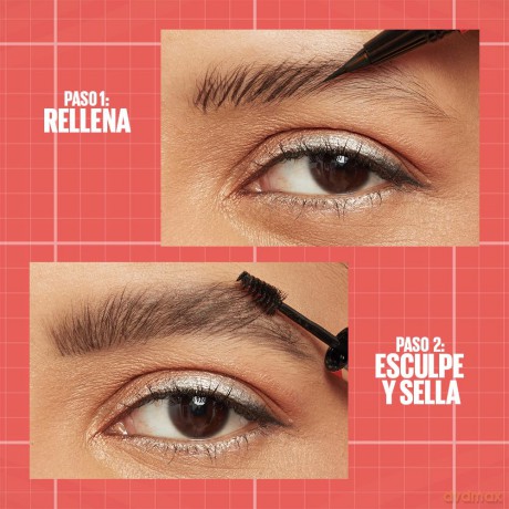 Maybelline Fix and gel for eyebrows Build A Brow (Brow Pen + Sealing Gel) - Shade: 255 Soft Brown