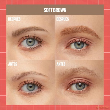 Maybelline Fix and gel for eyebrows Build A Brow (Brow Pen + Sealing Gel) - Shade: 255 Soft Brown